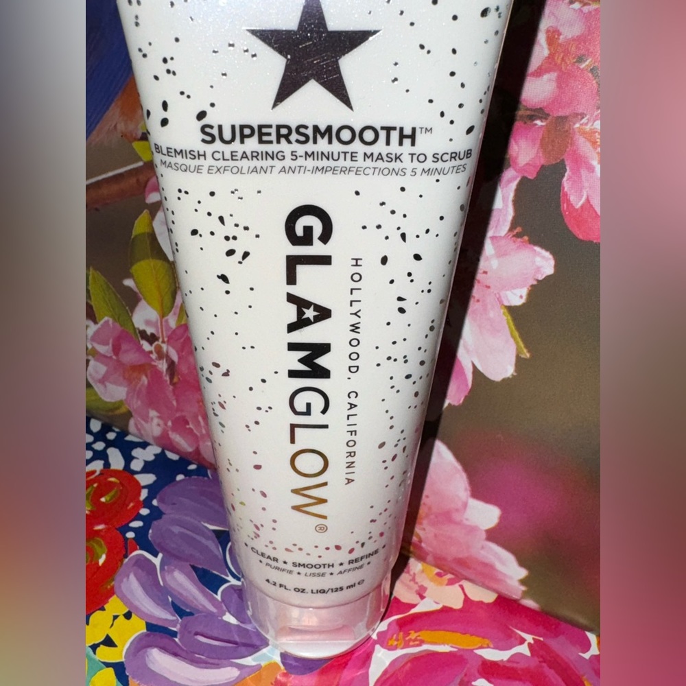NEW Glamglow Supersmooth Acne Clearing 5-Minute Mask to Scrub Mask 4.2 oz